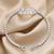92.5 sterling silver clover charm tennis bracelet for women