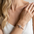 92.5 sterling silver crystal infinity oval bracelet for women