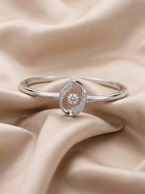 92.5 sterling silver crystal infinity oval bracelet for women 3
