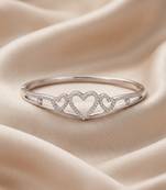92.5 sterling silver endless hearts crystal bracelet for women