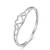 92.5 sterling silver endless hearts crystal bracelet for women