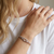 92.5 sterling silver endless hearts crystal bracelet for women