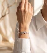 92.5 sterling silver art deco radiance open cuff bracelet for women