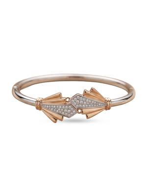 92.5 sterling silver art deco radiance open cuff bracelet for women 3