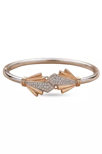92.5 sterling silver art deco radiance open cuff bracelet for women