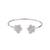 92.5 sterling silver bloom elegance open cuff bracelet for women
