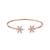 92.5 sterling silver snowflake spark open cuff bracelet for women