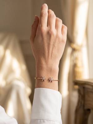 92.5 sterling silver snowflake spark open cuff bracelet for women 3
