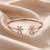 92.5 sterling silver snowflake spark open cuff bracelet for women