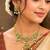 South Indian Lakshmi Temple Jewelry Set | Antique Gold Finish Pearl Necklace Earrings