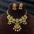 South Indian Lakshmi Temple Jewelry Set | Antique Gold Finish Pearl Necklace Earrings