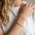 92.5 sterling silver infinity wave diamond bracelet for women