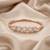 92.5 sterling silver rose gold five halo diamond bracelet for women