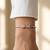 92.5 sterling silver rose gold geometric bow bracelet for women