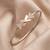 92.5 sterling silver rose gold geometric bow bracelet for women
