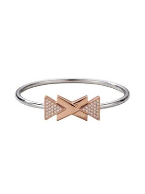 92.5 sterling silver rose gold geometric bow bracelet for women 4