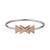 92.5 sterling silver rose gold geometric bow bracelet for women