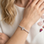 92.5 sterling silver pear halo diamond bracelet for women