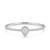 92.5 sterling silver pear halo diamond bracelet for women