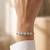 92.5 sterling silver five stone halo diamond bracelet for women