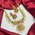 South Indian Lakshmi Temple Necklace Set, Antique Gold CZ Bridal Jewelry