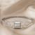 925 silver radiant square halo bracelet for women