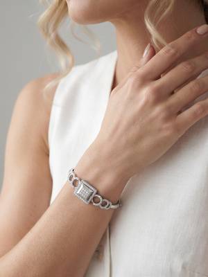 925 silver radiant square halo bracelet for women 3