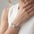 925 silver radiant square halo bracelet for women