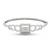 925 silver radiant square halo bracelet for women