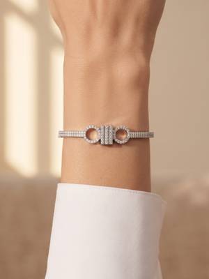 925 silver infinity circle bangle bracelet for women 1