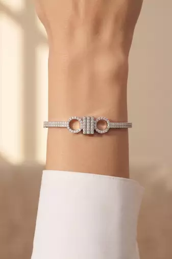 925 silver infinity circle bangle bracelet for women