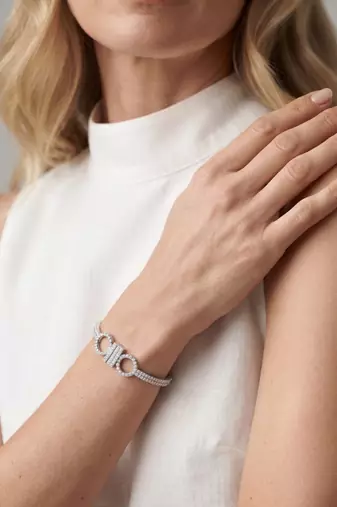 925 silver infinity circle bangle bracelet for women