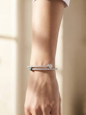 925 silver emerald charm wrap bracelet for women 2