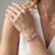 925 silver twin love heart sparkle bracelet for women