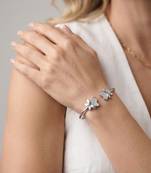 925 silver butterfly love cuff bracelet for women