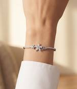 925 silver floral bloom bracelet for women