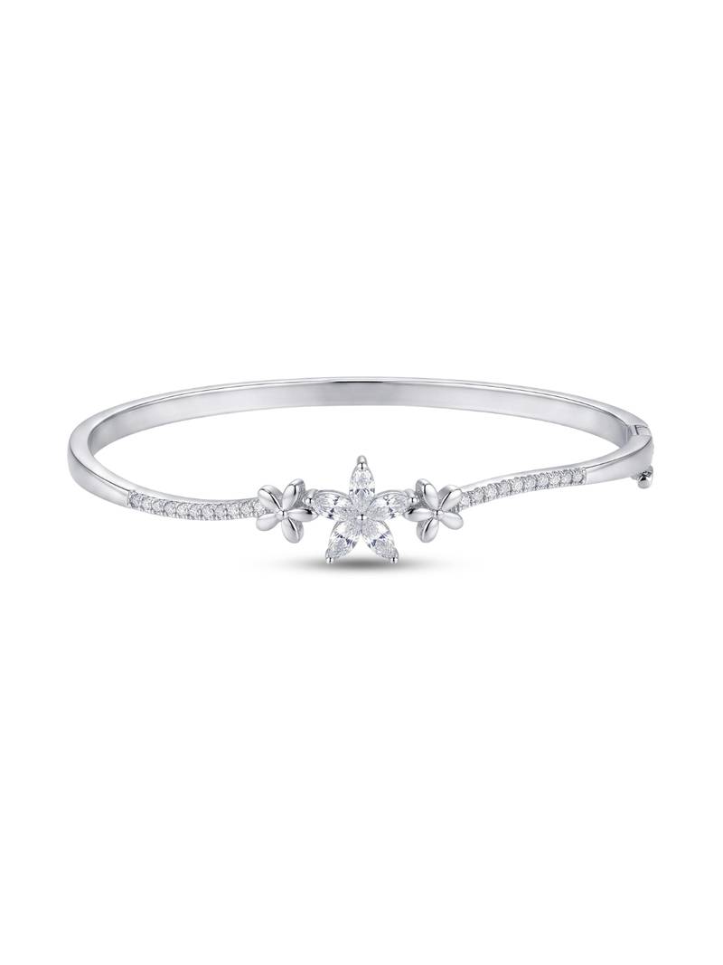 925 silver floral bloom bracelet for women