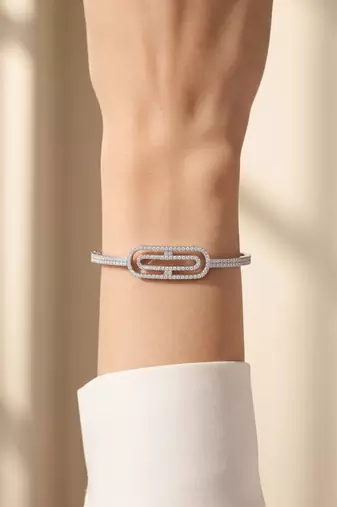 925 silver modern loop luxe bracelet for women