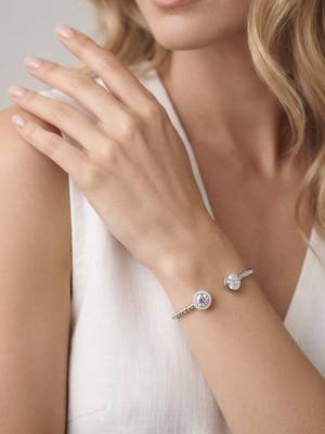 925 silver celeste twin spark open bracelet for women 2