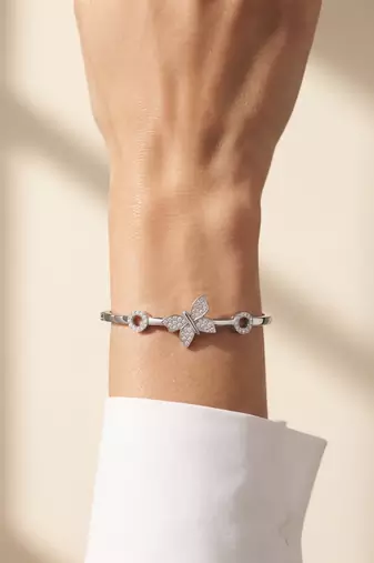 925 silver flutter grace butterfly bracelet for women