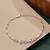 925 silver pink gemstone open heart bracelet for women