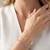 925 silver pink gemstone open heart bracelet for women