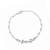 925 silver pink gemstone open heart bracelet for women