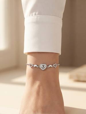 925 silver triple heart adjustable bracelet for women 2