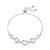 925 silver interlocking heart bracelet for women