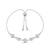925 silver clover flower crystal bracelet for women