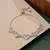 925 silver elegant crystal link bracelet for women