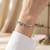 925 silver elegant crystal link bracelet for women