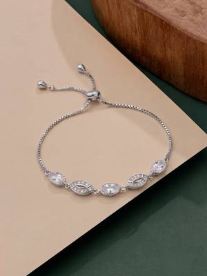 925 silver floral heart charm bracelet for women 1