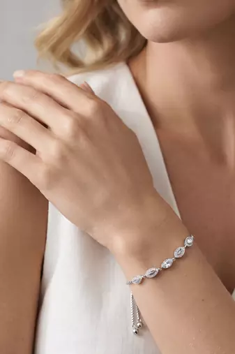 925 silver floral heart charm bracelet for women